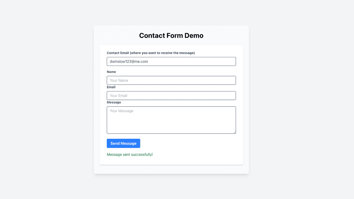 Nodemailer Contact Form